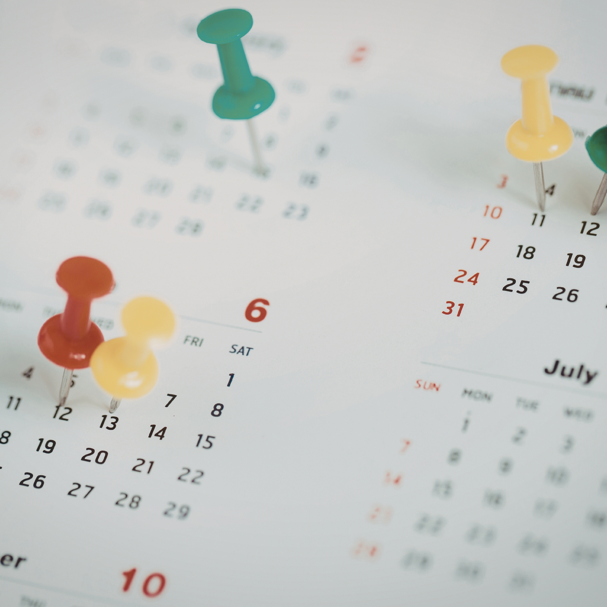 Pin on a calendar