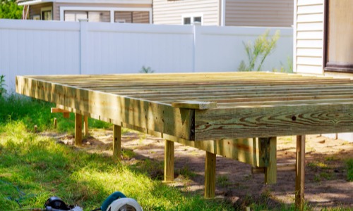 Someone building a deck